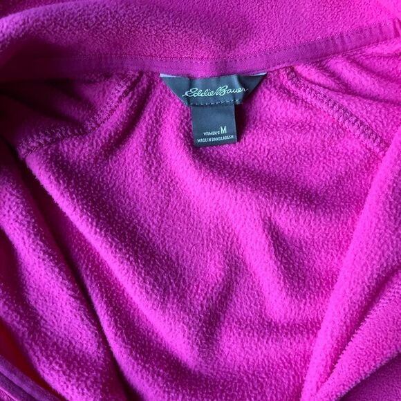 EDDIE BAUER pink 1/4 zip fleece 💗medium💗 - Picture 3 of 10